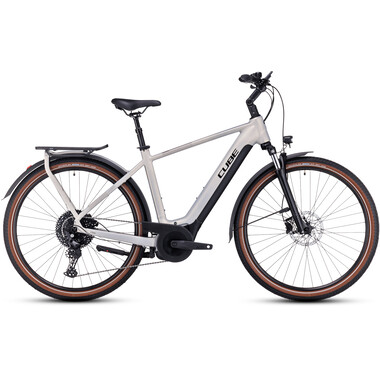Bicicleta de senderismo eléctrica CUBE TOURING HYBRID PRO 500 DIAMANT Beis 2023 0